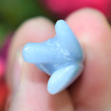 Angelite Angel Pendant Hand-carved Angelite Crystal + 20" Silver Chain