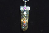 xCHARGED 7 Chakra Labradorite Crystal Perfect Pendant™ + 20" 925 Chain