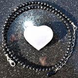 Black Tourmaline Necklace + Pendant Adjustable 17" - 19.5" 925 Silver 4.3mm