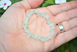 Premium CHARGED Aquamarine Crystal Chip Stretchy Bracelet REIKI Energy!