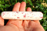 CHARGED 4.0"  Cinnabrite Crystal Massage Wand Reflexology Energy Healing REIKI