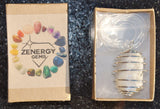 Rainbow Moonstone Crystal Perfect Pendant + 20" Silver Chain NEW BEGINNINGS