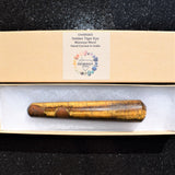 CHARGED Golden Tiger Eye 4.5" Crystal Wand Reflexology Massage Healing 96g