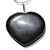 CHARGED Himalayan Black Tourmaline Crystal HEART Perfect Pendant + 20" Chain