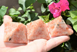 [1] Charged 2" (50mm) Himalayan Sunstone Pyramid Crystal Healing Energy ~95g