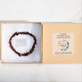 AAA Grade CHARGED Natural Rhodolite Garnet Crystal Chip Stretchy Bracelet REIKI