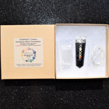 CHARGED 7 Chakra Himalayan Black Tourmaline Crystal Perfect Pendant + 20" Chain
