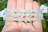 Premium CHARGED Aquamarine Crystal Chip Stretchy Bracelet REIKI Energy!