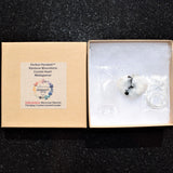 CHARGED Rainbow Moonstone Crystal Heart Pendant + 20" Silver Chain REIKI