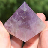 [1] Himalayan Amethyst Crystal Hand-Carved Pyramid Reiki ZENERGY GEMS