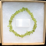 CHARGED Premium Peridot Crystal Chip Stretchy Bracelet Healing Energy REIKI