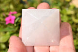 [4 PCS] 2" (50mm) Moroccan Selenite Pyramids Hand-carved Hand-Polished POWERFUL