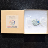 CHARGED K2 Granite (Azurite) Crystal HEART Perfect Pendant + 20" Chain