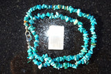 CHARGED Arizona Turquoise Premium Crystal Chip 18" Necklace REIKI WOW!!!