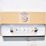 Deluxe 7 Chakra Spiral Faceted Selenite Crystal Massage Wand POWERFUL ENERGY