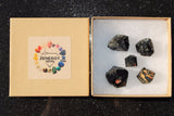 5 CHARGED Natural Rough Black Tourmaline Crystals Metaphysical Healing 250cts