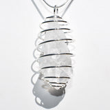 CHARGED Satyaloka Azez Quartz Perfect Pendant + 20" Silver Chain SYN 12