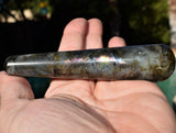 Charged 4.5" XL Himalayan Labradorite Massage Wand Crystal Healing Energy REIKI