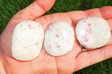 LG CHARGED 2" Cinnabrite (Mercury Free) Crystal Hand-Carved Palm / Worry Stone