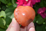 Carnelian Agate Crystal Puffy Heart / Palm Stone [Madagascar] ZENERGY GEMS