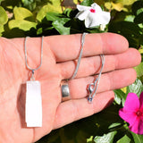 Perfect Pendant Moroccan Selenite Crystal Pendant + 20" Silver Chain WOW!!!