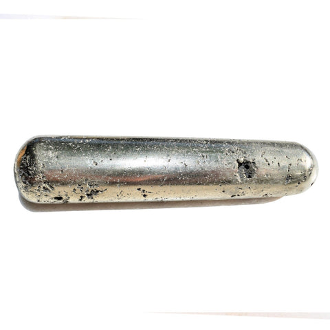 CHARGED Pyrite Crystal Round 4.0" Healing Massage Wand Reflexology 800cts [RARE]