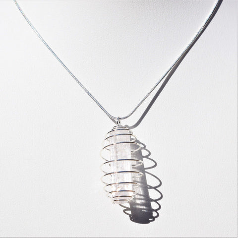 Perfect Pendant Danburite Crystal Pendant + 20" Chain SYN 12 [Facet-Grade]
