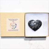 Flashy Charged Larvikite Crystal Puffy Heart / Palm Stone Healing Energy!