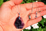 2" CHARGED "SUMO" Rainbow Fluorite Crystal Pendant Healing Energy 120cts USA