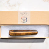 CHARGED Golden Tiger Eye 4.5" Crystal Wand Reflexology Massage Healing 96g