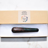 Charged 4" Bloodstone Crystal Massage Wand Hand-carved Healing Energy ~85g