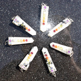 CHARGED 7 Chakra Rainbow Moonstone Crystal Perfect Pendant + 20" Chain WOW
