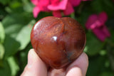 Carnelian Agate Crystal Puffy Heart / Palm Stone [Madagascar] ZENERGY GEMS
