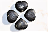 [1] Starburst Flash Nuummite Crystal Puffy Heart / Palm Stone ZENERGY GEMS
