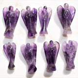 CHARGED 2" Himalayan Amethyst Crystal Hand-Carved Angel Peaceful Energy!