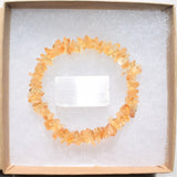 Premium CHARGED Citrine Crystal Chip Stretchy Bracelet Healing REIKI Energy!