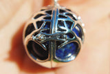 Tree of Life Amethyst/Lapis Lazuli/Rose Quartz Crystal Sphere Pendants + Chain