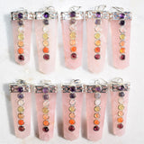 CHARGED 7 Chakra Himalayan Rose Quartz Crystal Perfect Pendant + 20" Chain WOW!