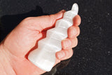 [4 PCS] 4.0" Spiral Towers of Peace Selenite Crystals Protection: ZENERGY GEMS