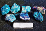 7 PCS AAA Grade CHARGED [1.5 lbs] Palm-Sized PEACOCK ORE Chalcopyrite Crystals