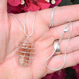 CHARGED Moroccan Star Cluster Aragonite Crystal Perfect Pendant + 20" Chain