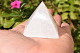 [4 PCS] 2" (50mm) Moroccan Selenite Pyramids Hand-carved Hand-Polished POWERFUL
