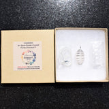CHARGED Herkimer Diamond Quartz Perfect Pendant + 20" Silver Chain SYN 12