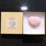 [1] Himalayan Rose Quartz Crystal Puffy Heart / Palm Stone Reiki ZENERGY GEMS