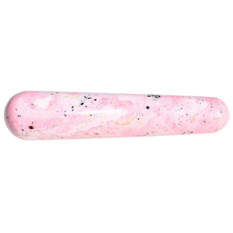 CHARGED Rhodochrosite 4.0" Crystal Wand Reflexology Massage Energy Healing 96g