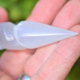 6" Spiral Faceted Selenite Crystal Massage Wand POWERFUL ENERGY by ZENERGY GEMS