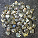 [3] CHARGED Premium Flashy Sprectrolite Hearts Palm / Worry Stones Madagascar