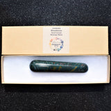 Charged 4" Bloodstone Crystal Massage Wand Hand-carved Healing Energy ~85g