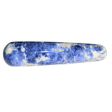 Charged Sodalite Round 4" Wand Reflexology Massage Crystal Healing 80g-120g