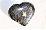 [1] Starburst Flash Nuummite Crystal Puffy Heart / Palm Stone ZENERGY GEMS